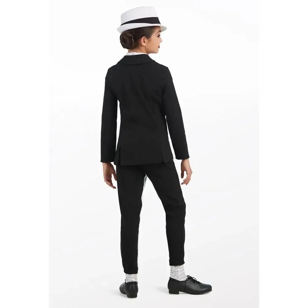 Pre-Owned Dance Costume Large Child Black Weissman 11130 Tap Jazz Clogging Hip